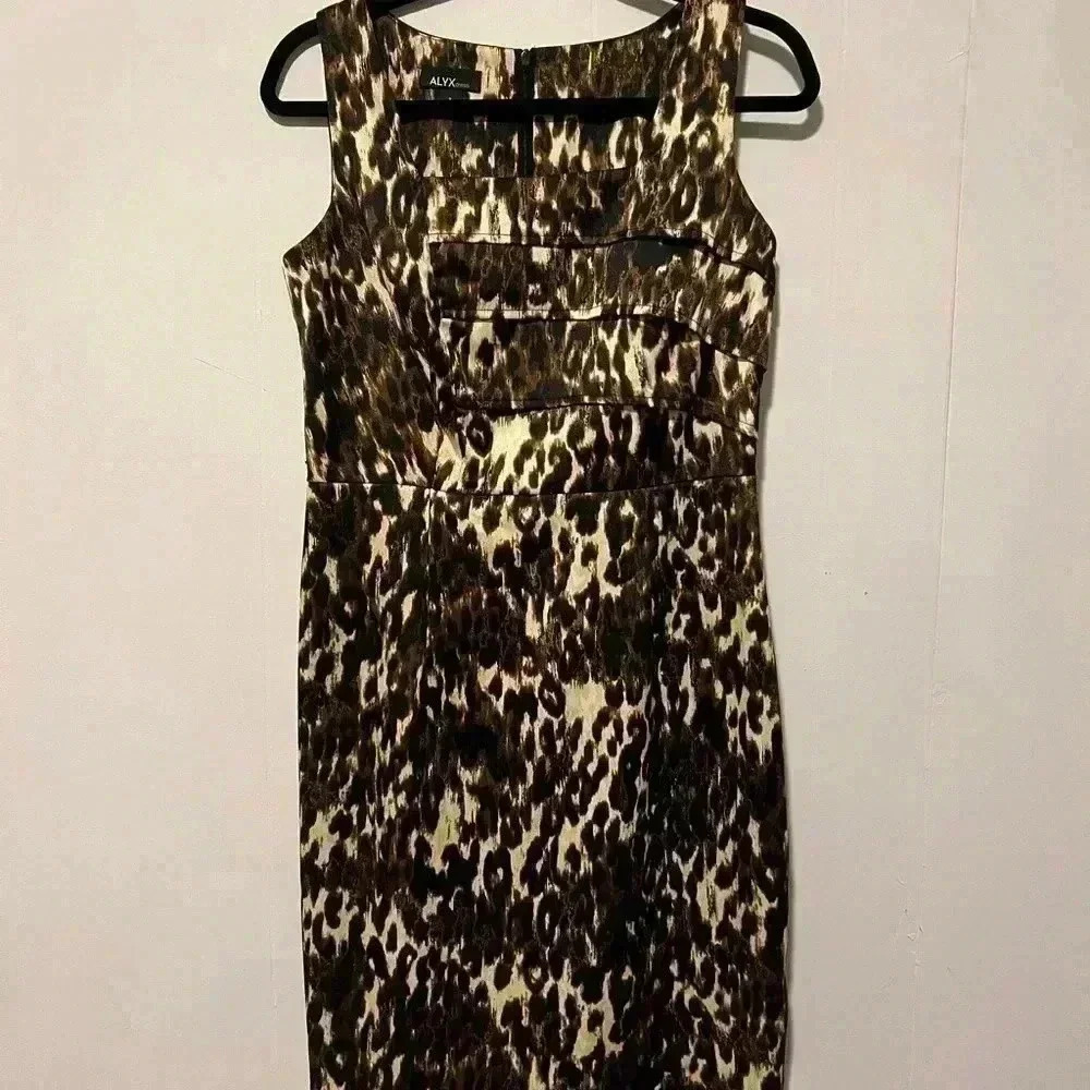 Alyx Animal Print Knee Length Dress